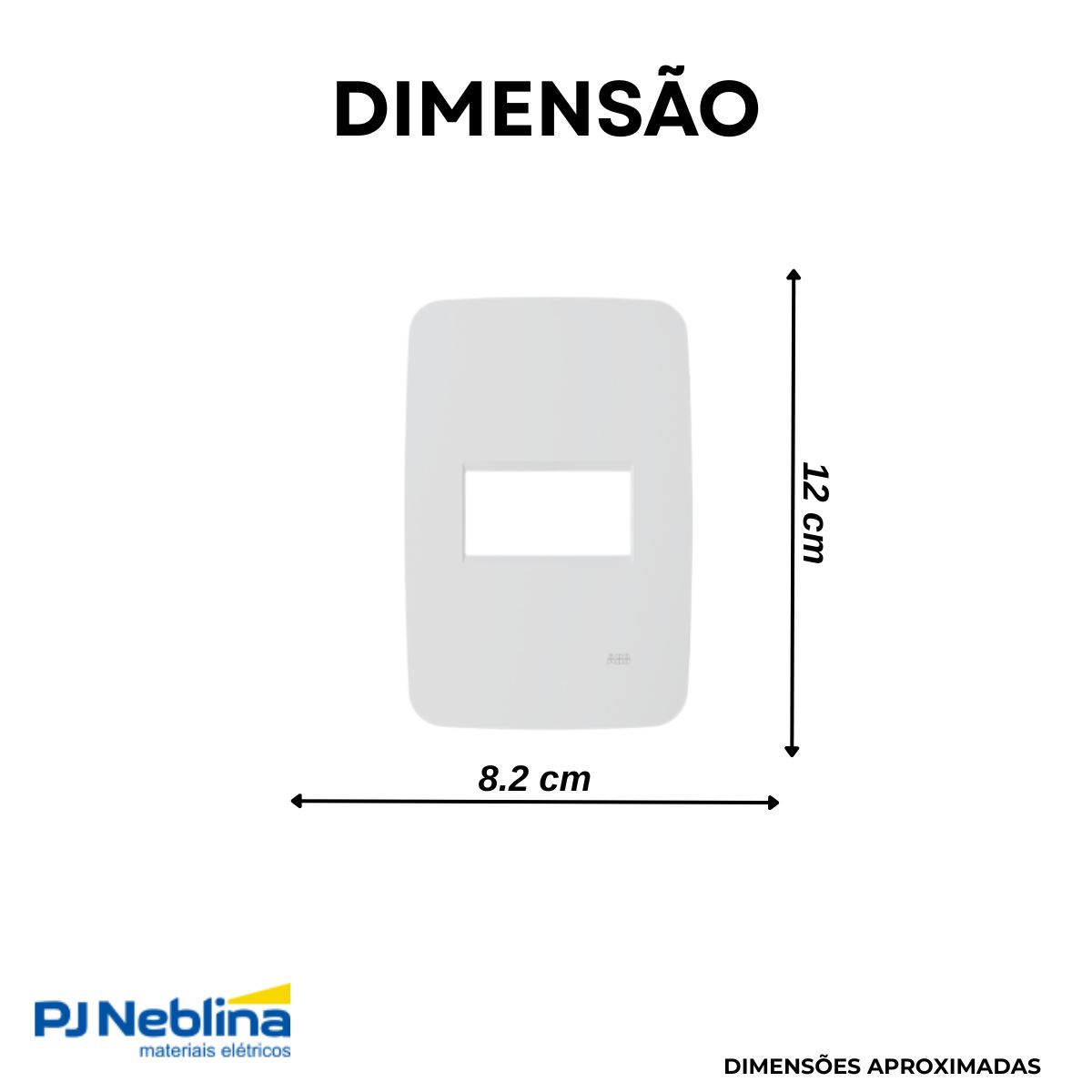 Placa Acabamento 4X2 1 Posto Horizontal Branco Origem - Abb