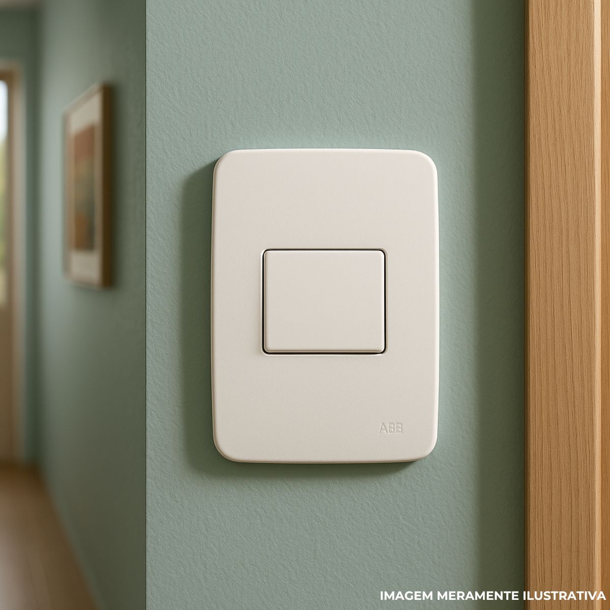 Placa Acabamento 4X2 1 Posto Horizontal Branco Origem - Abb