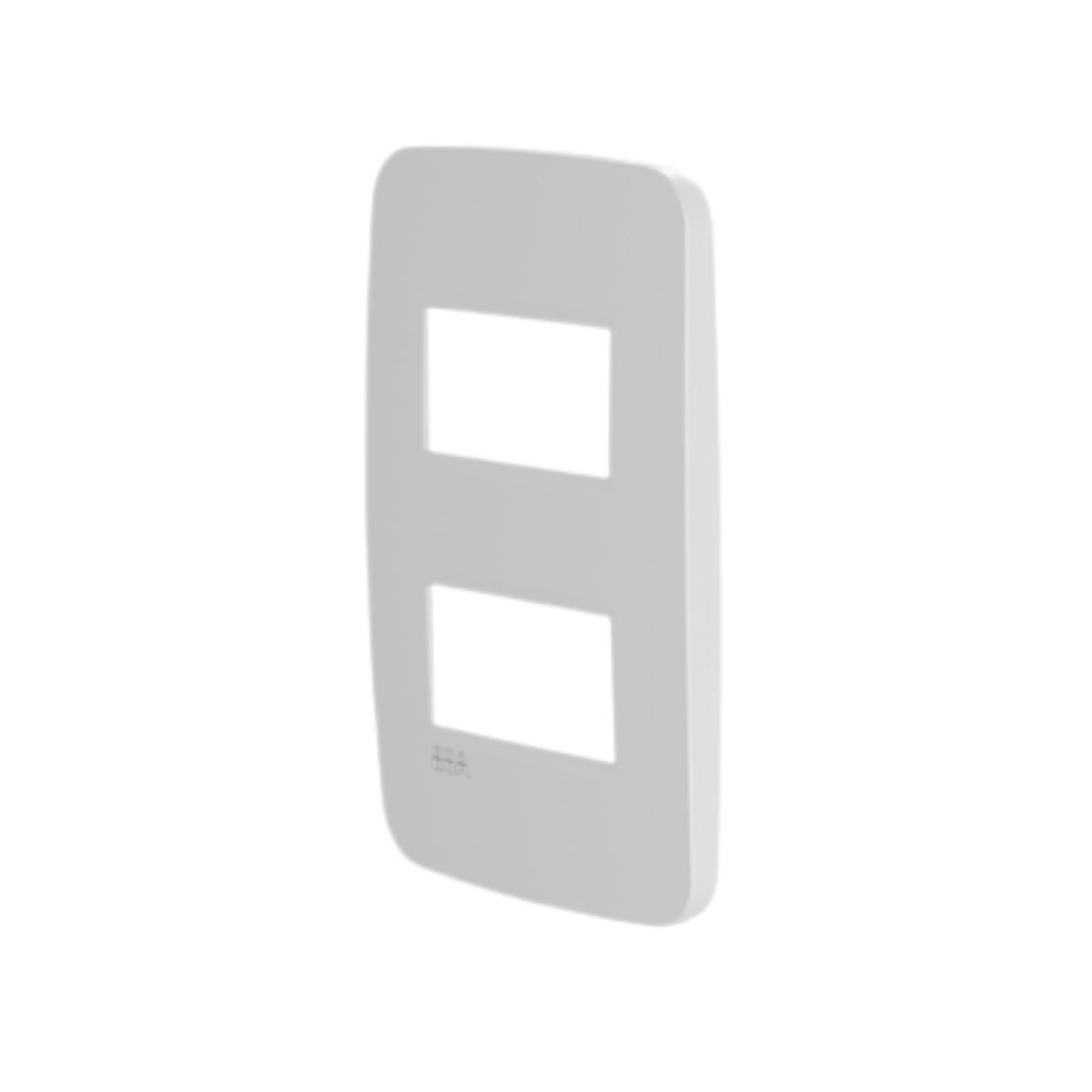 Placa Acabamento 4X2 2 Postos Horizontal Branco Origem - Abb