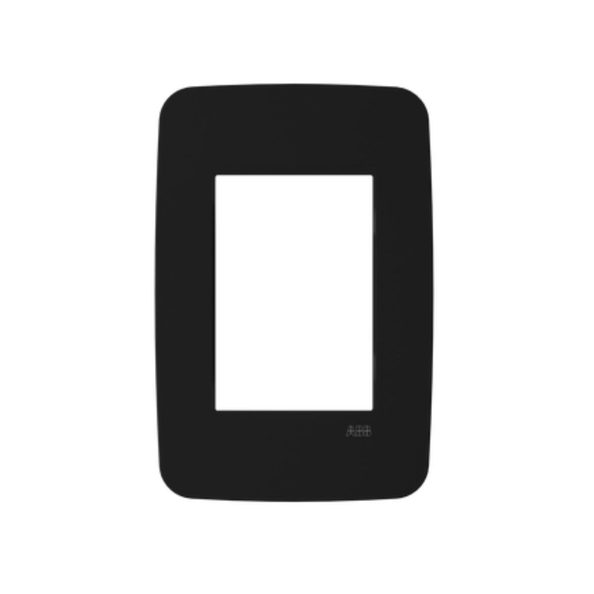 Placa Acabamento 4X2 3 Postos Preto Origen - Abb