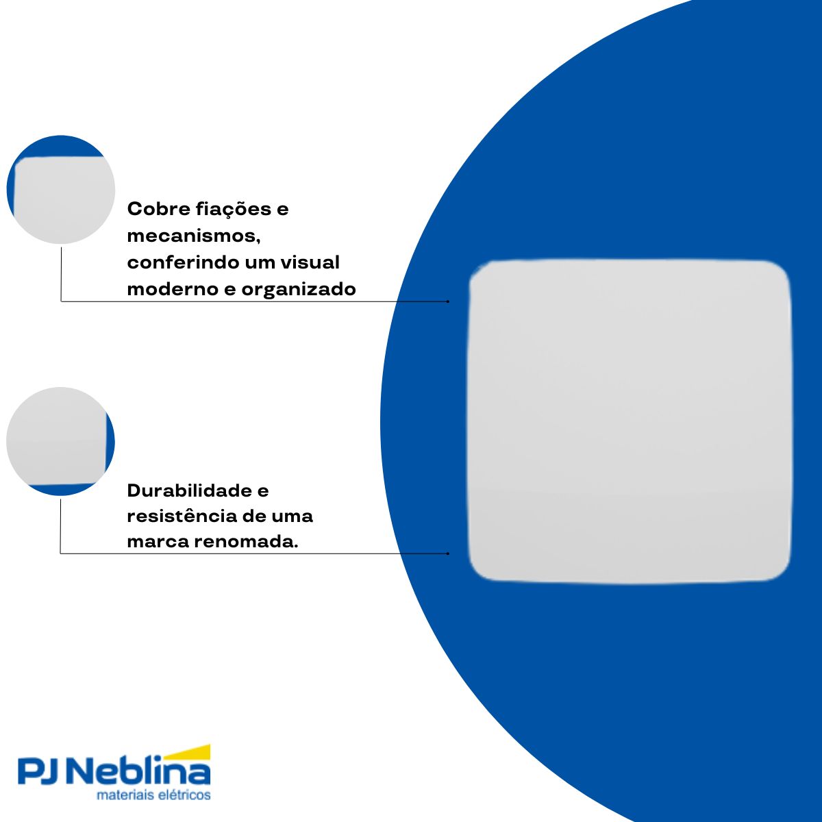 Placa Acabamento 4X4 Cega Branco Origen - Abb