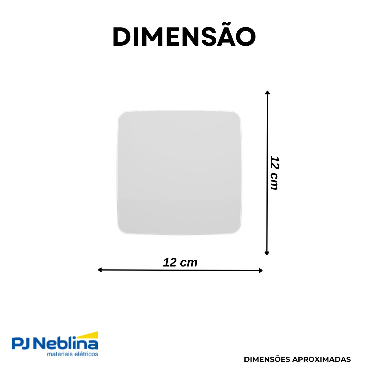 Placa Acabamento 4X4 Cega Branco Origen - Abb