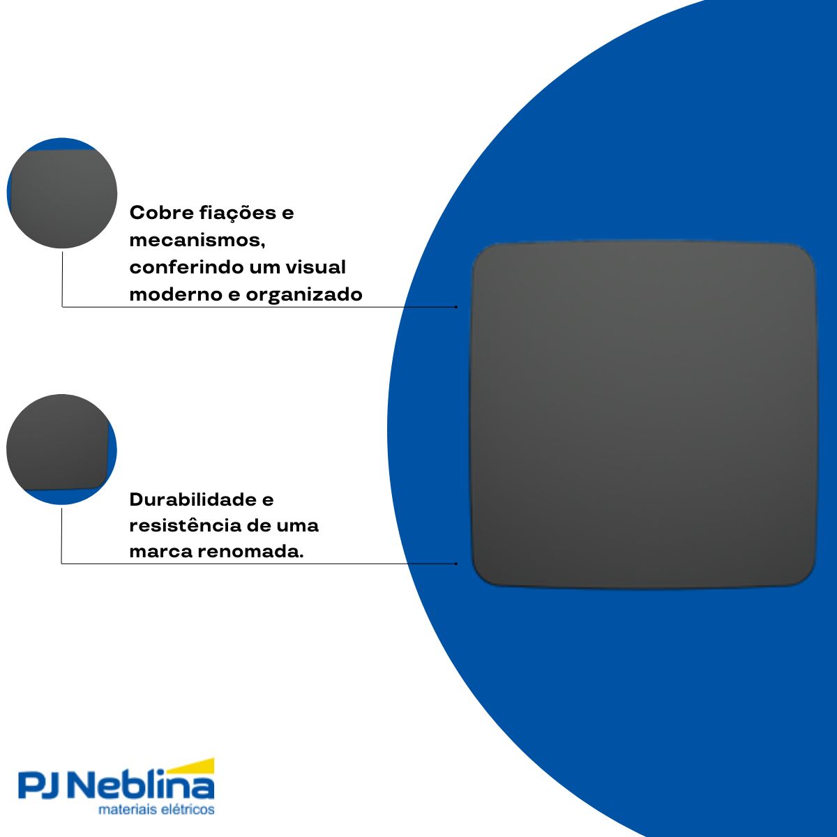 Placa Acabamento 4X4 Cega Preto Origen - Abb