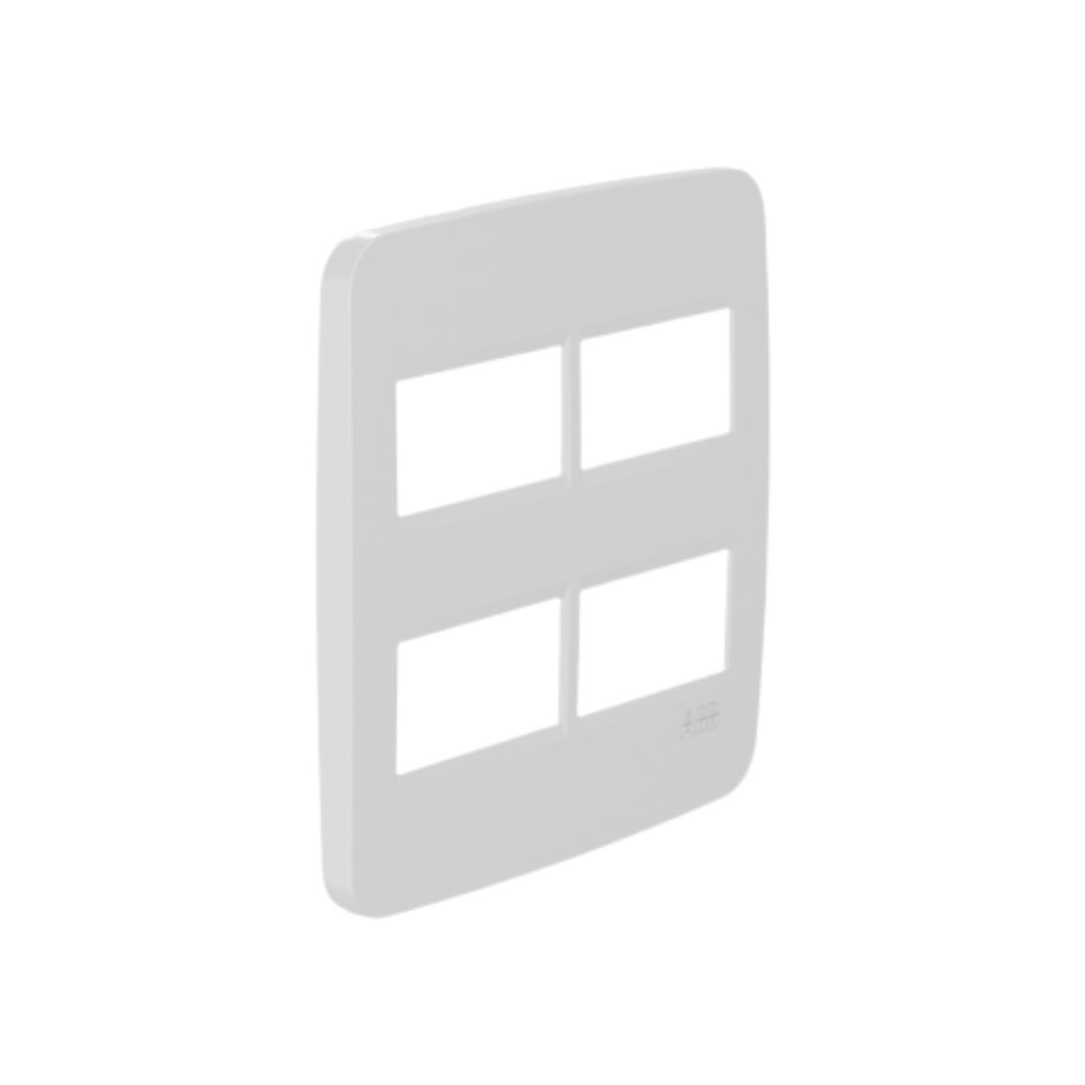 Placa Acabamento 4X4 4 Postos Separados Branco Origen - Abb