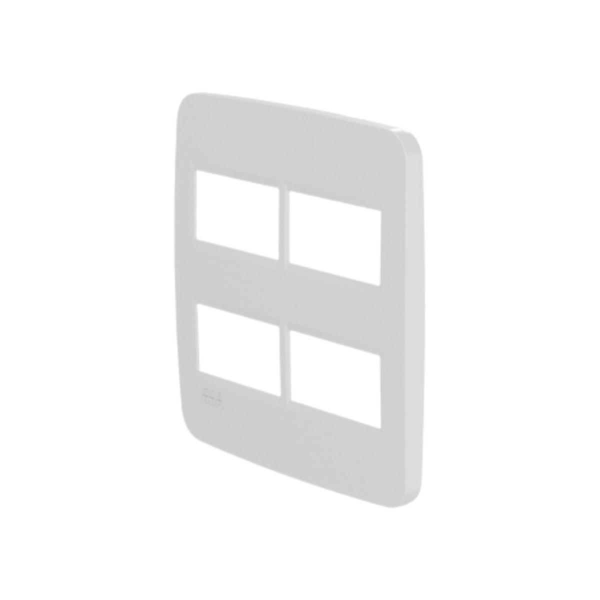 Placa Acabamento 4X4 4 Postos Separados Branco Origen - Abb