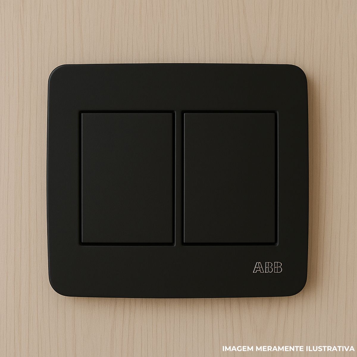 Placa Acabamento 4X4 6 Postos Preto Origen - Abb