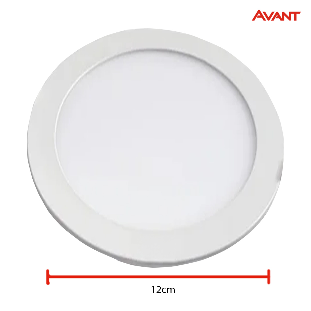 Luminária Painel Led Embutir Redondo Branco 6W Bivolt 6500K Luz Branca 360Lm Difusor Policarbonato Avant