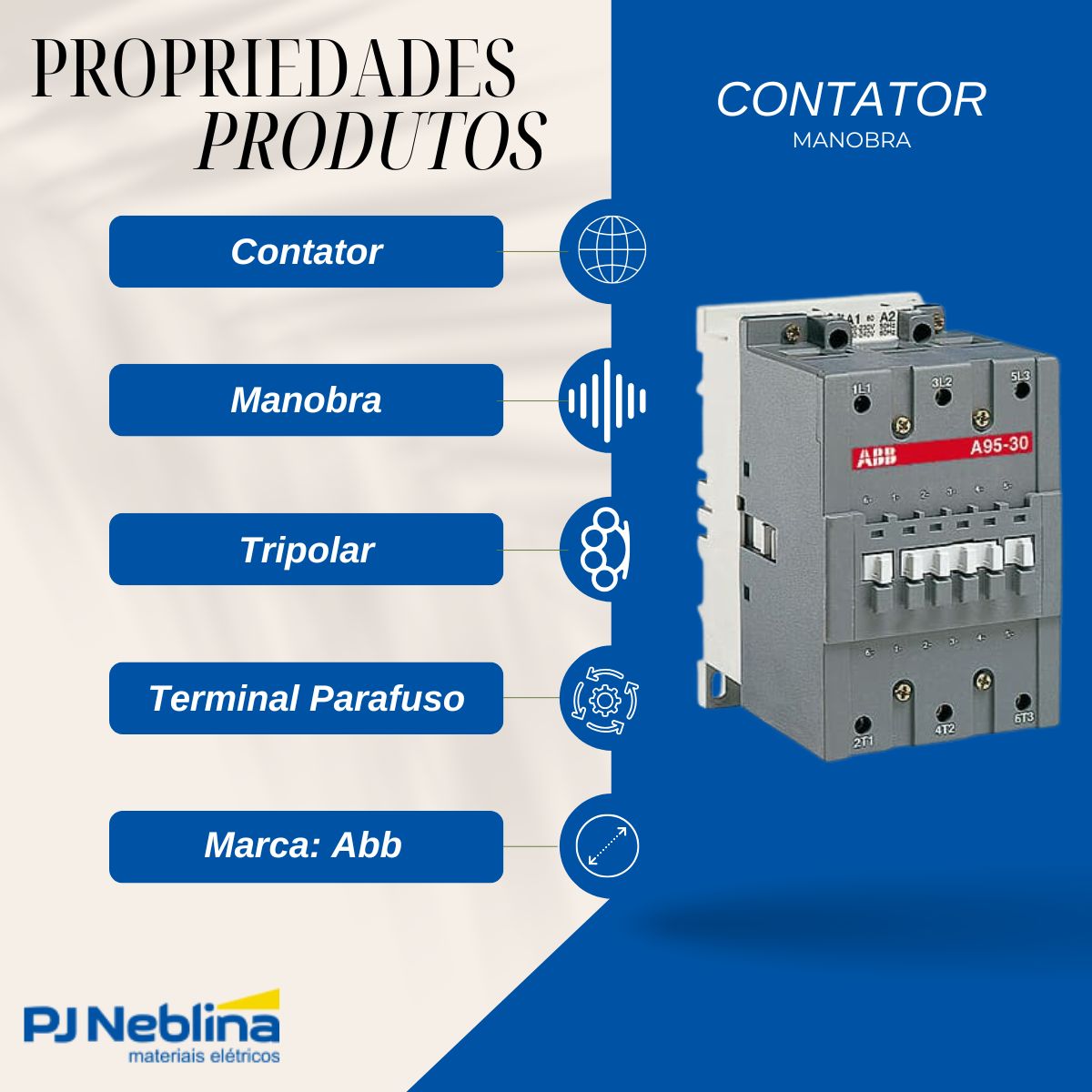 Contator Manobra Capacitor Tripolar 380-400v/400-415v 50/60h