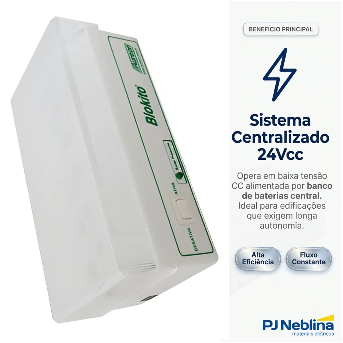 Luminária Emergência Led Aclaram Sobrepor 24Vcc 500Lm LLA-BLK 500/L - Aureon