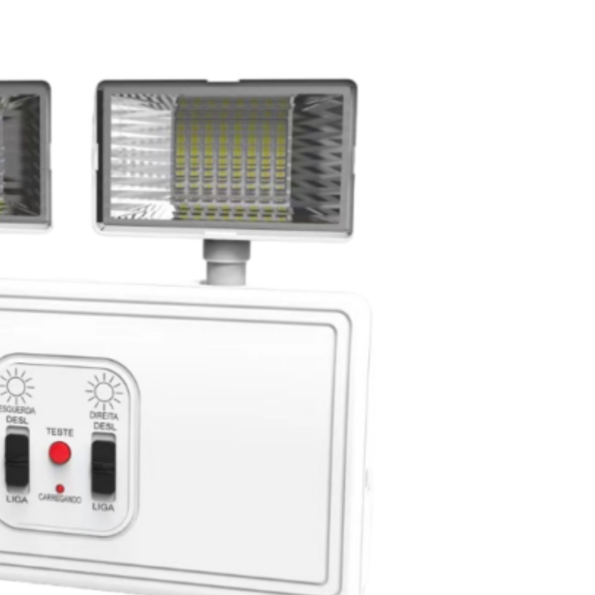 Luminária Emergência Led 2 Faróis Sobrepor 5W Bivolt 6000K Branco Frio 600Lm 4H Ip20 - Avant