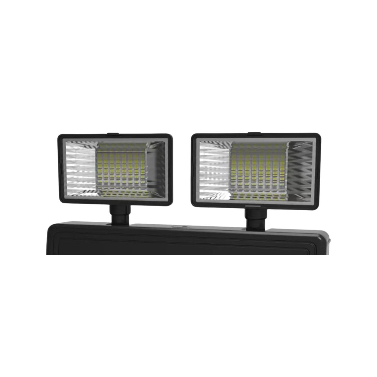 Luminária Emergência Led 2 Faróis Sobrepor 5W Bivolt 6000K Branco Frio 600Lm 4H Ip20 Preto - Avant