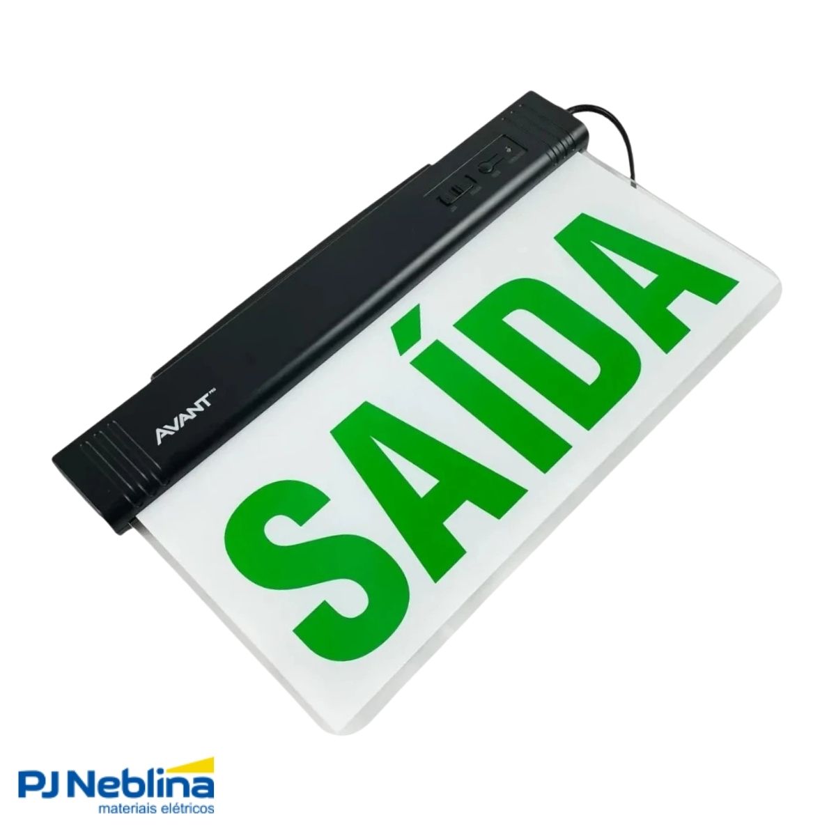 Luminária Emergência Led Balizam Sobrepor Saída 1W Bivolt Vd 30Lm 4H Ip20 Preto - Avant