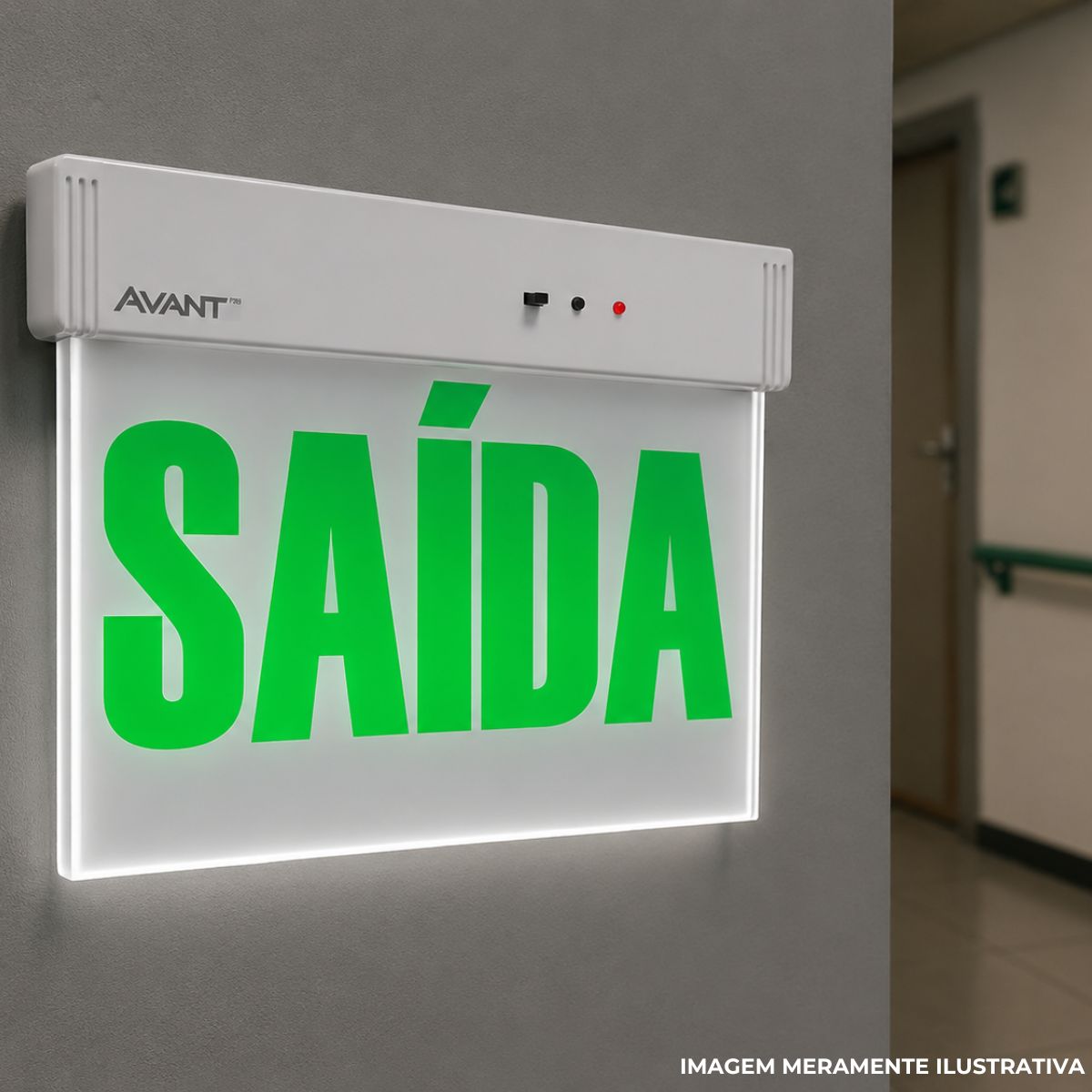 Luminária Emergência Led Balizam Sobrepor Saída 1W Bivolt Vd 40Lm 4H Ip20 - Avant