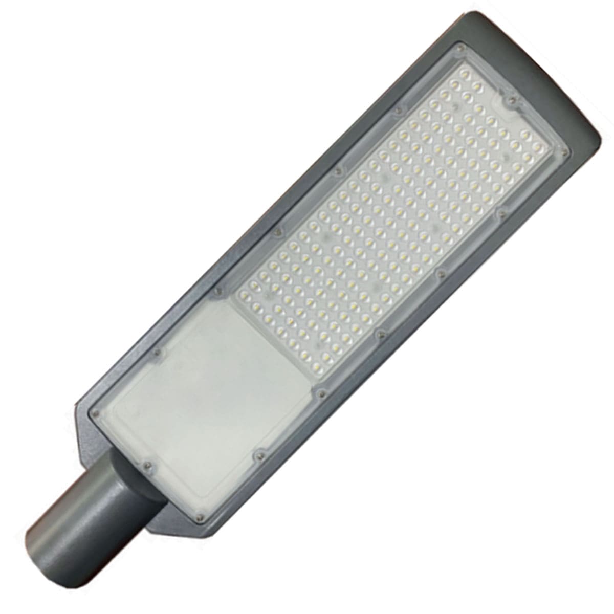 Luminária Pública Led Cinza 200W Bivolt 6500K Luz Branca 24000Lm Difusor Policarbonato Ip66 Detroit Avant