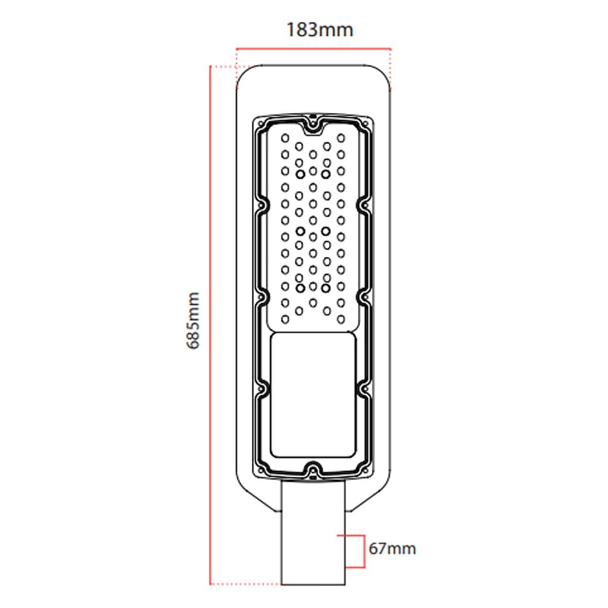 Luminária Pública Led Cinza 200W Bivolt 6500K Luz Branca 24000Lm Difusor Policarbonato Ip66 Detroit Avant