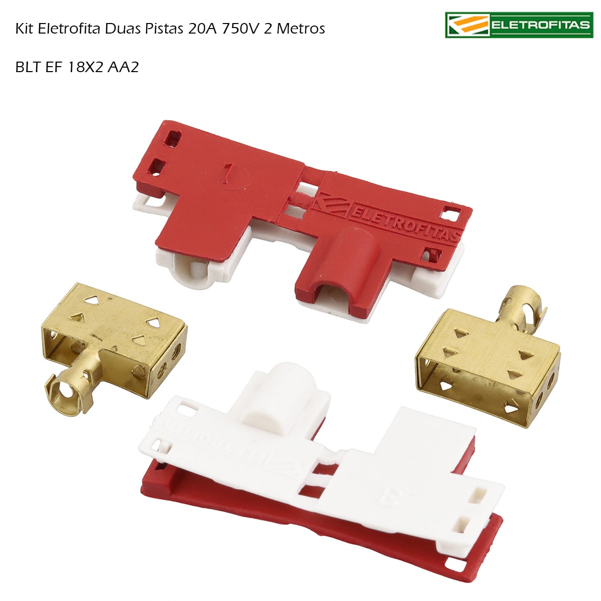 Kit Eletrofita Duas Pistas 20A 750V 2 Metros - Eletrofitas