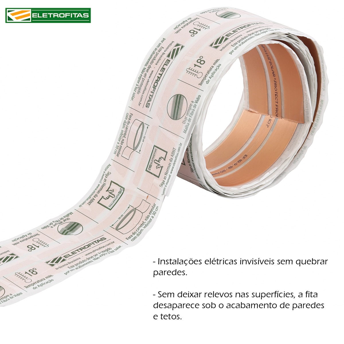 Kit Eletrofita Três Pistas 20A 750V 2 Metros - Eletrofitas