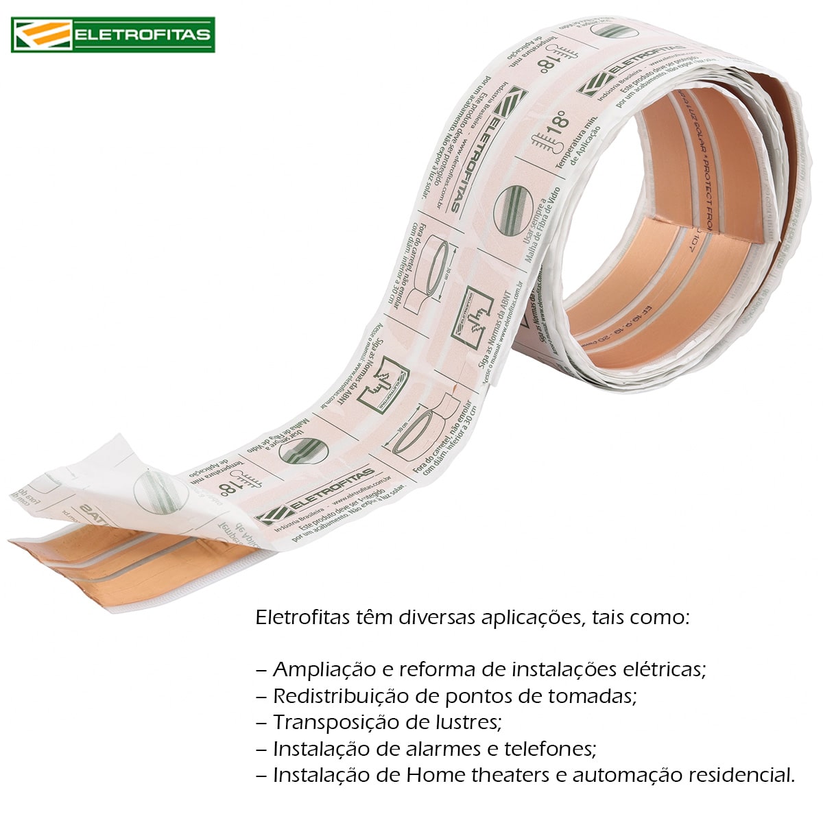 Kit Eletrofita Três Pistas 20A 750V 2 Metros - Eletrofitas