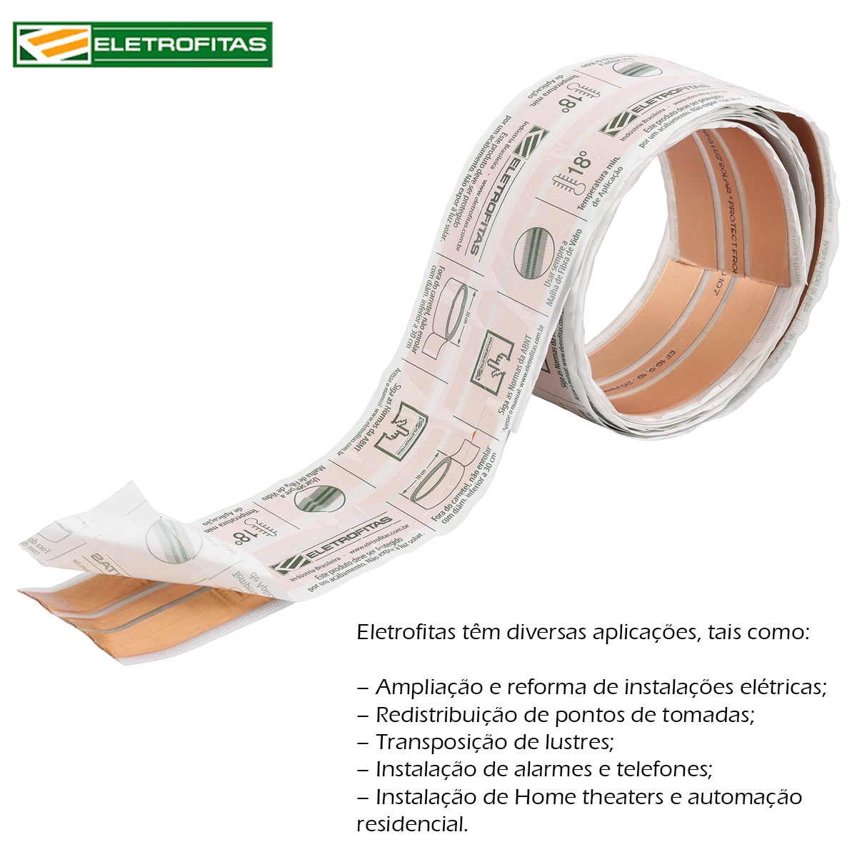 Kit Eletrofita Três Pistas 20A 750V 5 Metros - Eletrofitas