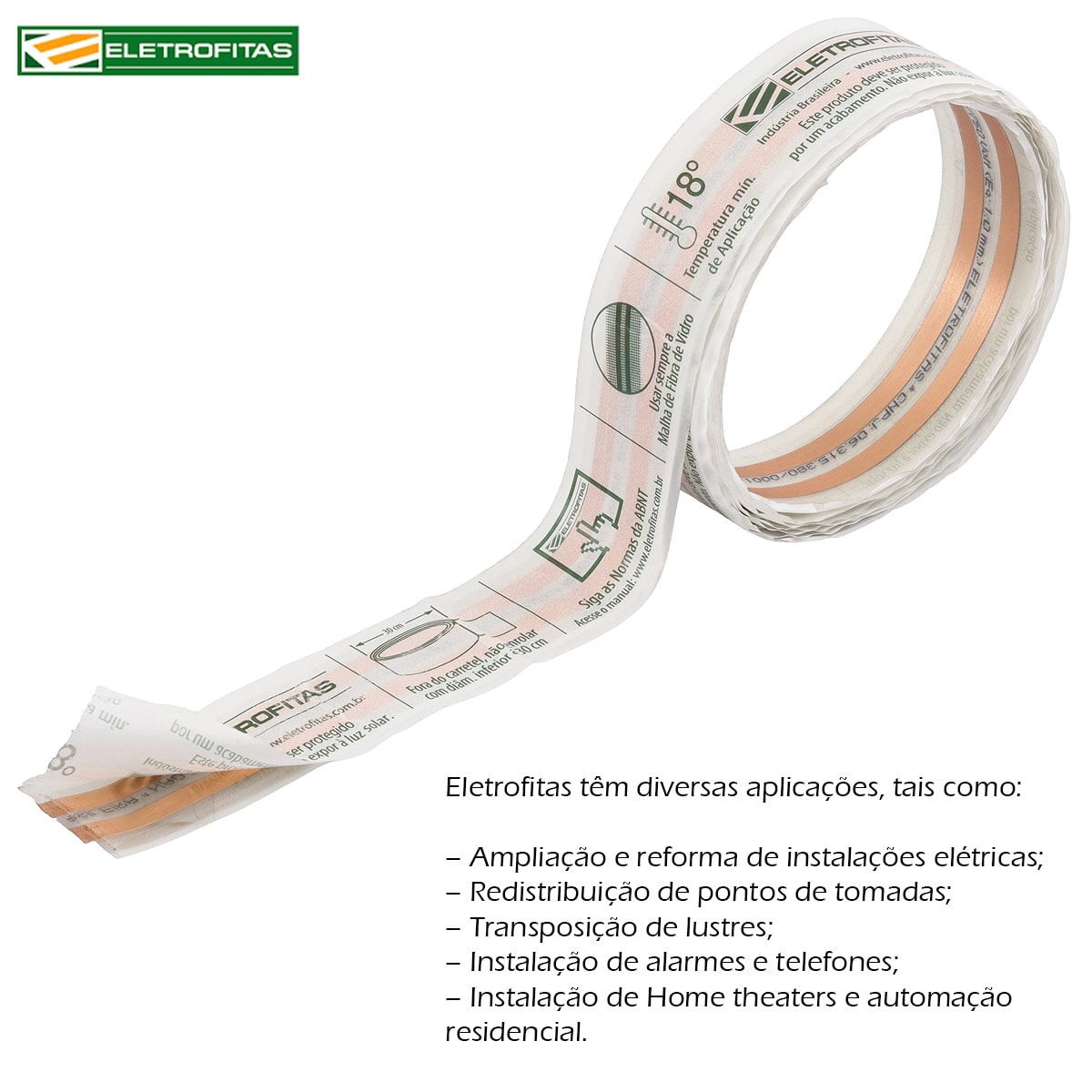 Kit Eletrofita Duas Pistas 10A 750V 2 Metros - Eletrofitas