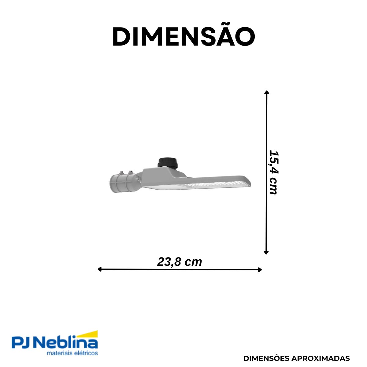 Luminária Publica Led Cinza 100W Bivolt 5000K Luz Do Dia 13500Lm Difusor Policarbonato C/Protetor Surto 10Kv Ip66 - Ledvance