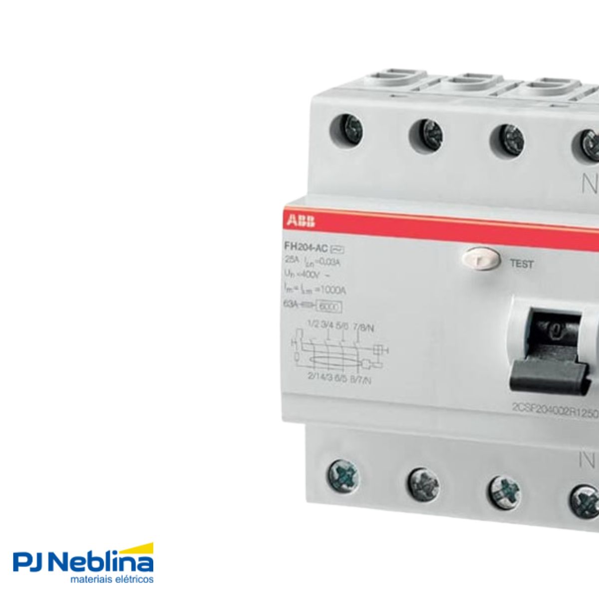 Interruptor Diferencial Residual 4P 25A 30Ma 10Ka 400V 50Hz Tipo Ac - Abb