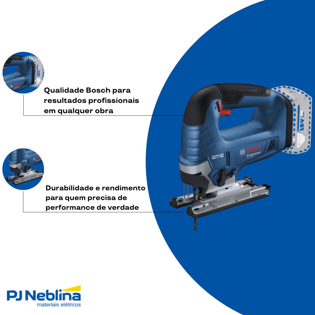 Serra Tico Tico 4 Estágios 18V Azul - Bosch