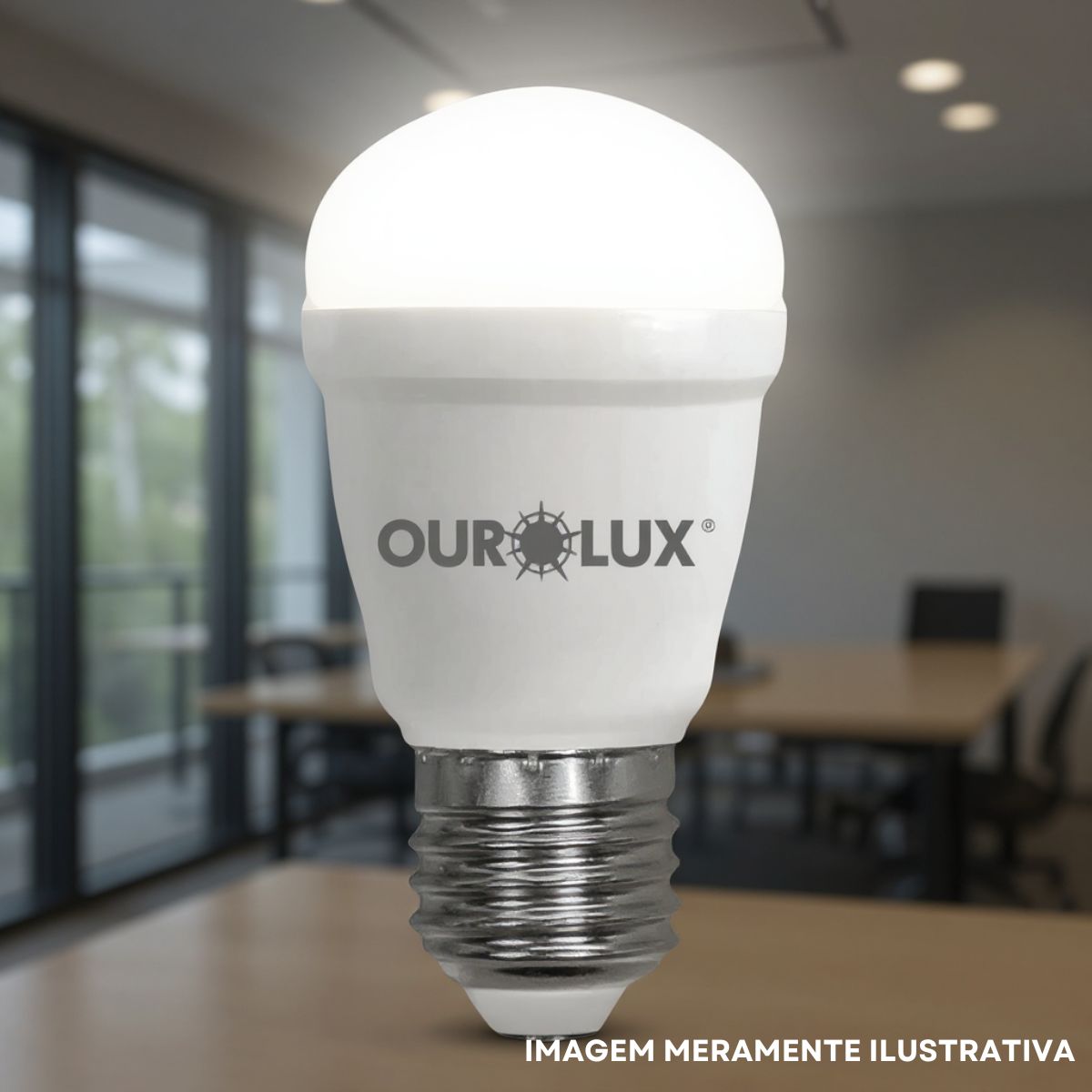 Lâmpada Led Bulbo T45 9W Bivolt E27 6500K Branco Frio Luz Branca 1600Lm - Ourolux