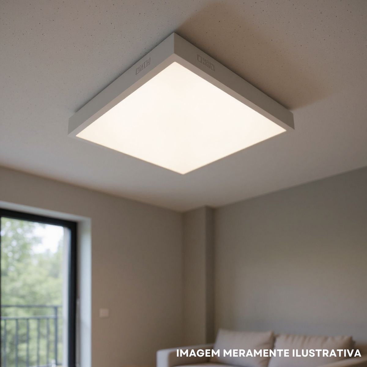 Luminária Plafon Led Sobrepor Branco 40W Bivolt 6500K Branco Frio 3000Lm - Ourolux