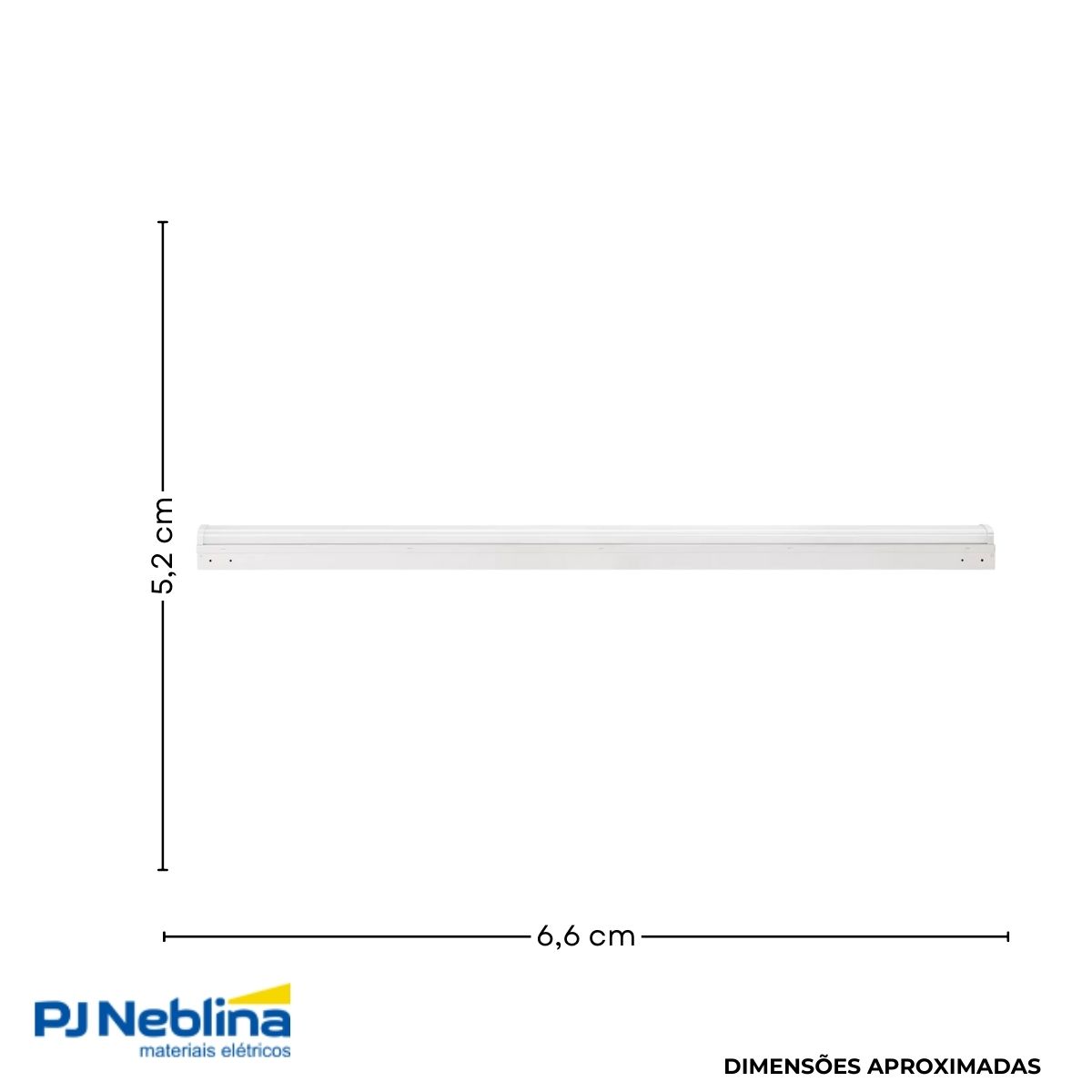 Luminária Linear Led Sobrepor Branco 75W Bivolt 5000K Luz Do Dia 9000Lm Difusor Policarbonato - Ledvance