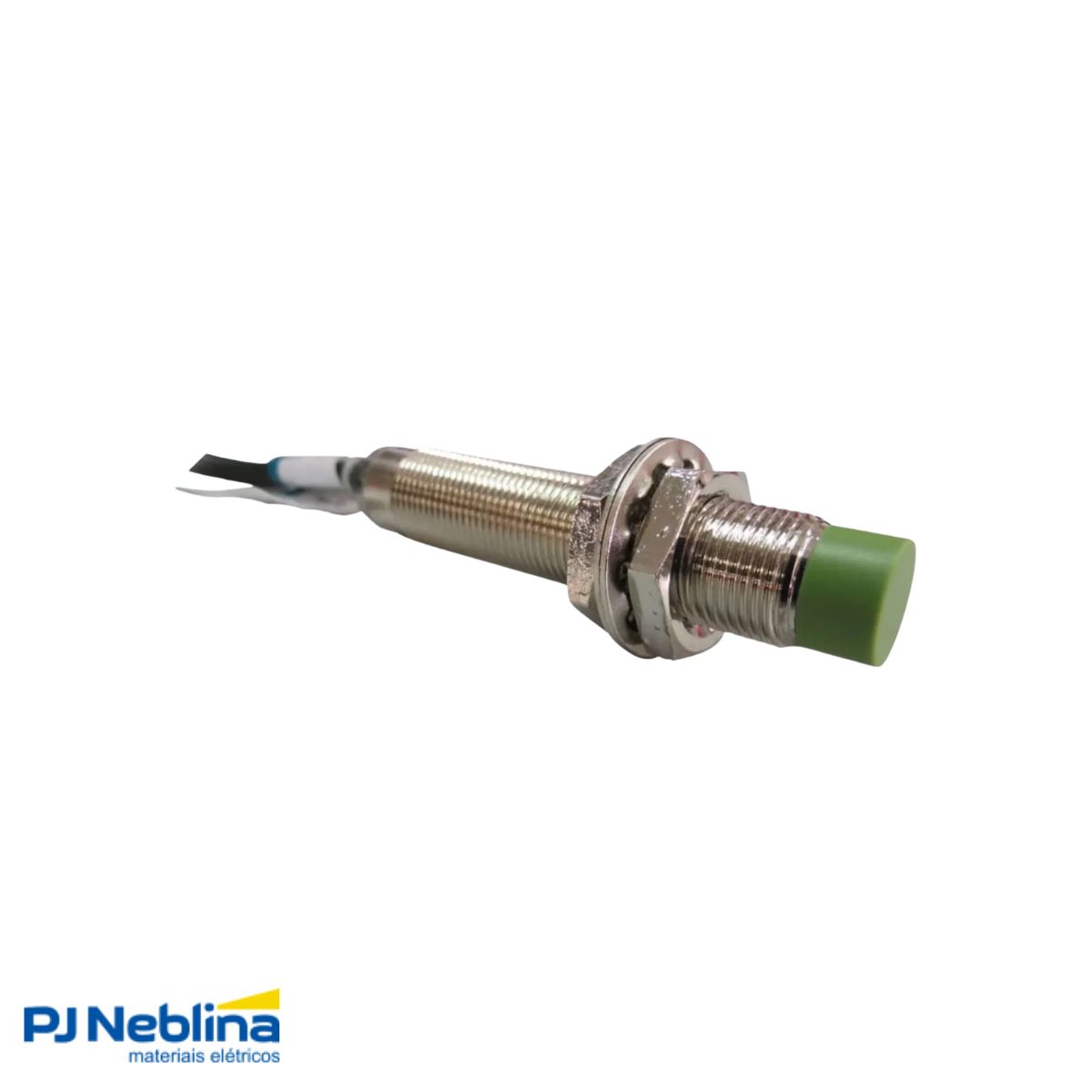 Sensor Indutivo Cilíndrico Roscado Sn=4Mm M12X1,00Mm Latão Niquelado 4 Fios 10-36Vcc Cabo 2M Pnp 1Na+1Nf 1 Led - Metaltex