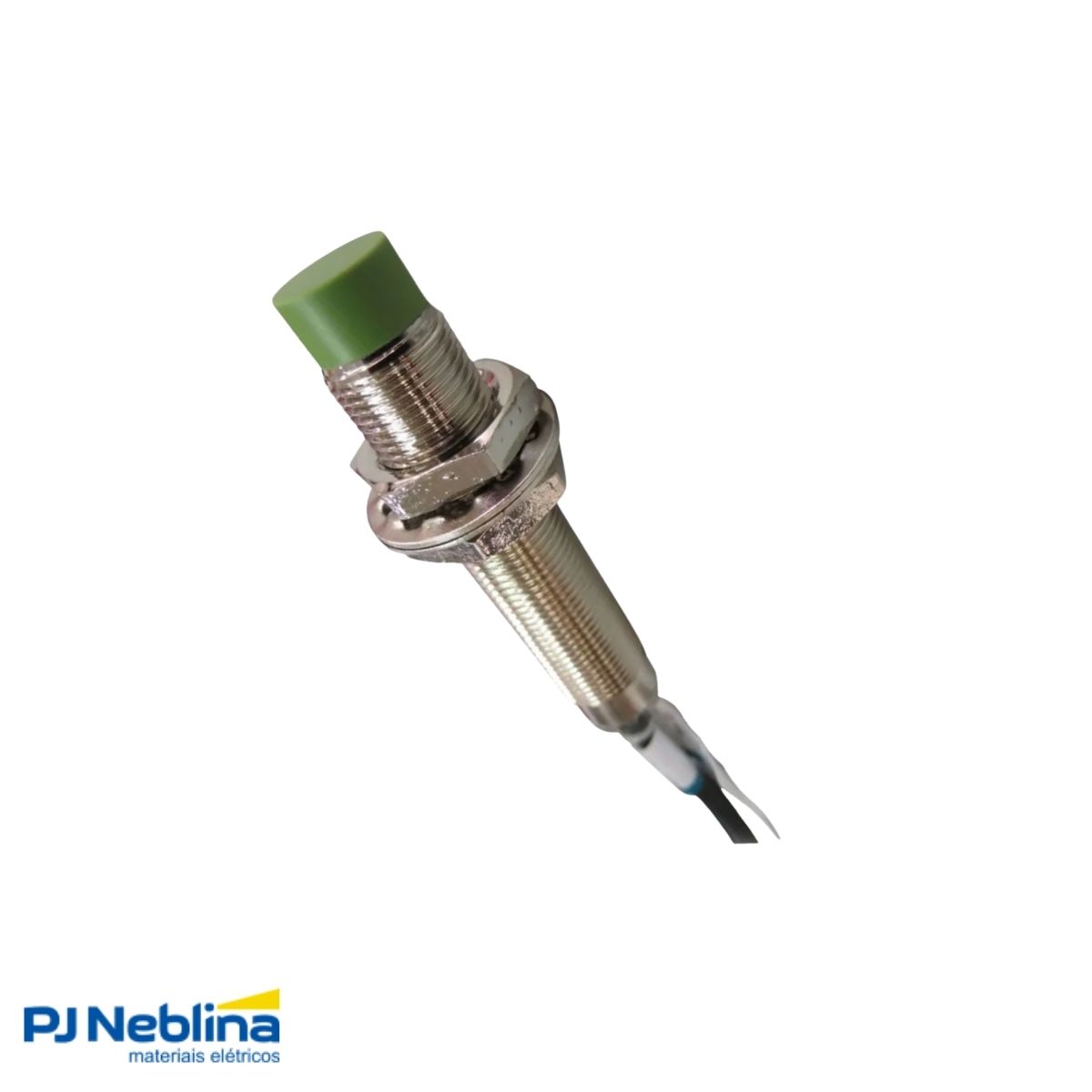 Sensor Indutivo Cilíndrico Roscado Sn=4Mm M12X1,00Mm Latão Niquelado 4 Fios 10-36Vcc Cabo 2M Pnp 1Na+1Nf 1 Led - Metaltex