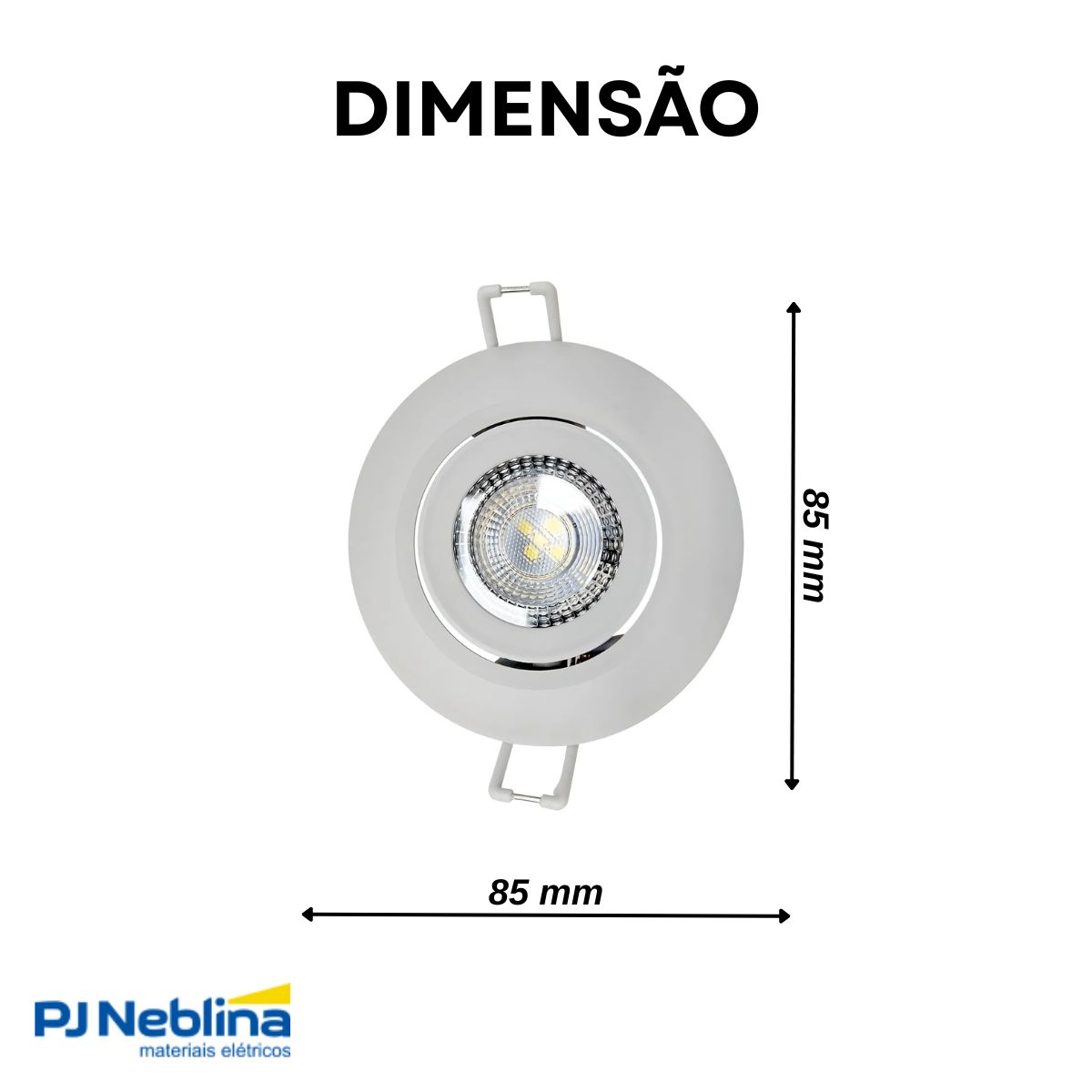Luminária Spot Led Redonda Bc 3W Bivolt 6500K Branco Frio 250Lm - Avant