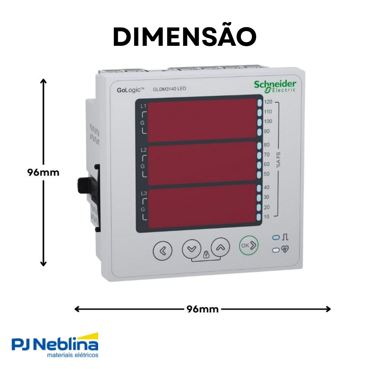 Medidor Digital de Energia Classe 1 com RS485 METSEGLDM3141 - Schneider
