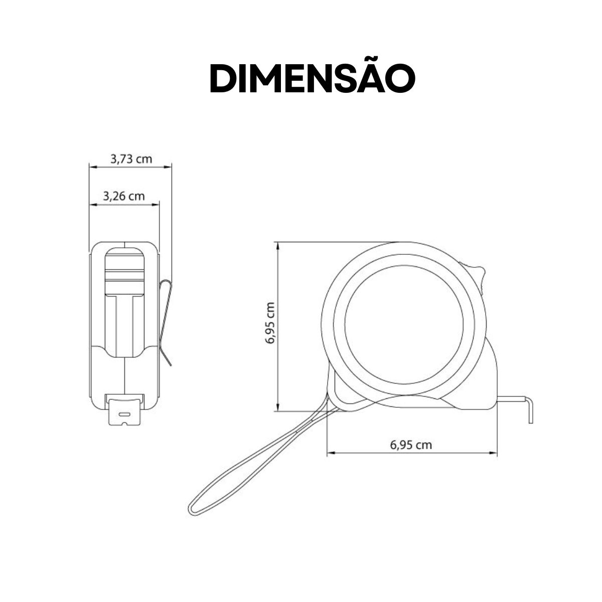 Trena Métrica Bolso Aço 5 Metros/16 Polegadas Amarela - Tramontina