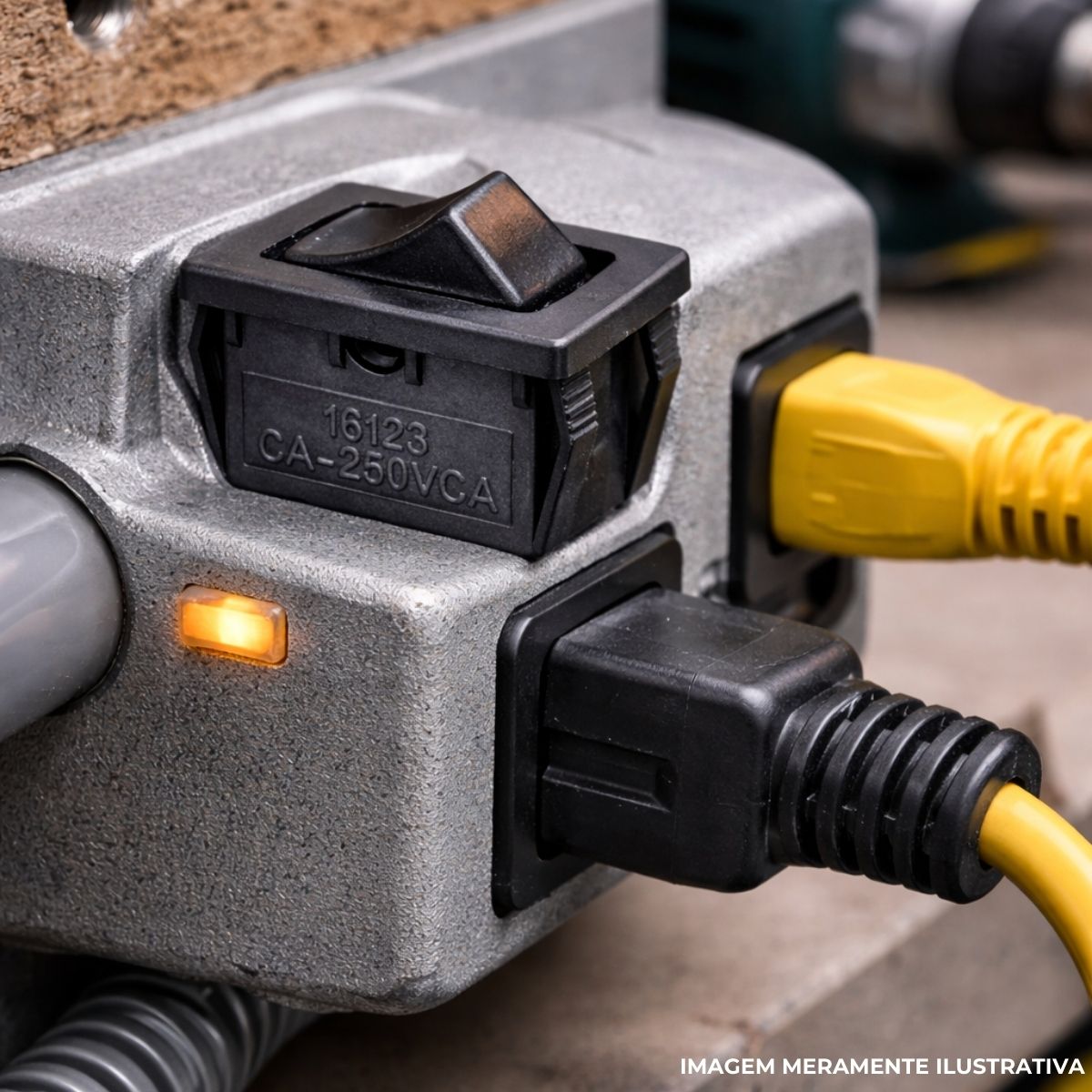 Chave Interruptor Tecla Poliamida Unipolar Liga/Desliga 6/3A 120/250V Preto Standard Terminal Faston - Margirius