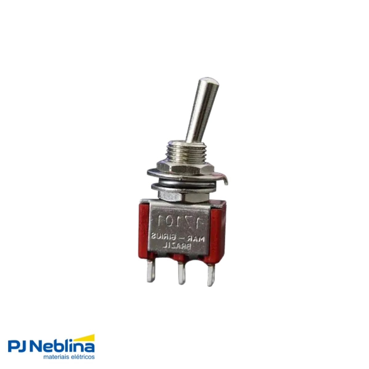 Chave Interruptor Alavanca Metalica Unipolar Liga/Liga 3/1A 120/250V Cromada Standard Terminal Faston - Margirius