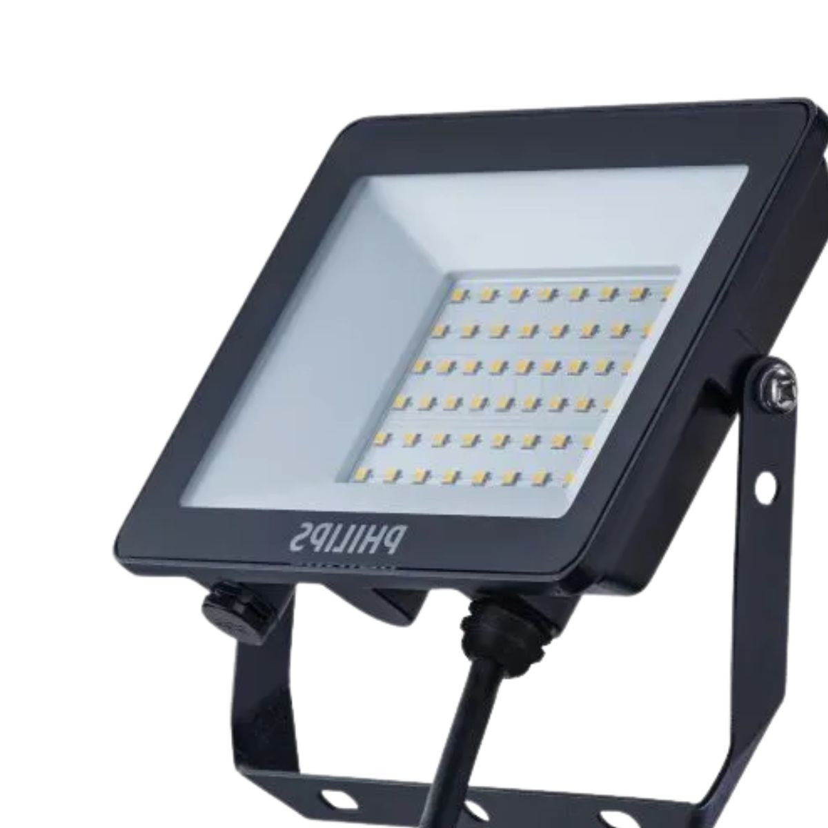 Luminária Refletor Led Retangular Sobrepor Preto 30W Bivolt 3000K Branco Quente 2820Lm 120G Ip65 - Philips