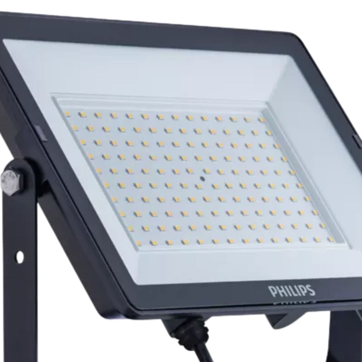 Luminária Refletor Led Retangular Sobrepor Preto 100W Bivolt 6500K Branco Frio 10000Lm 120G Ip65 - Philips