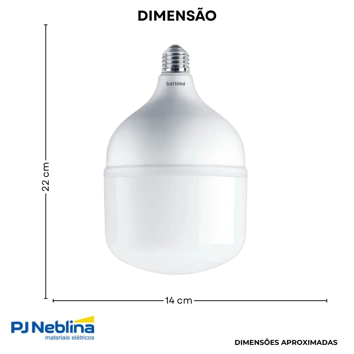 Lampada Led Bulbo Alta Potencia T 60w Bivolt E27 6500k Branc