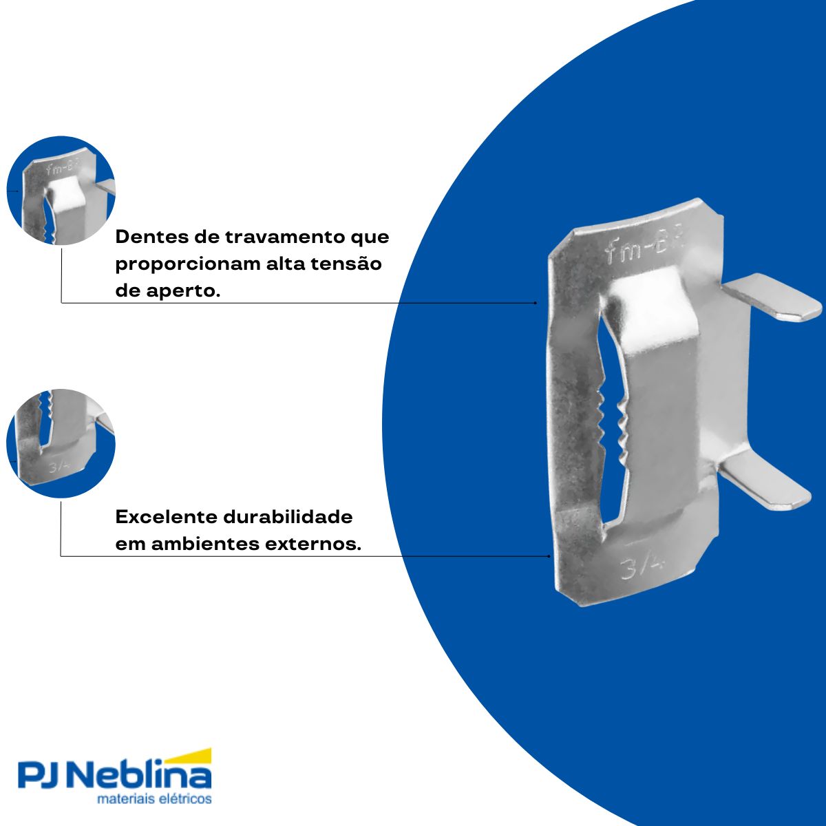 Fecho Inox 3/4 - Aiedem
