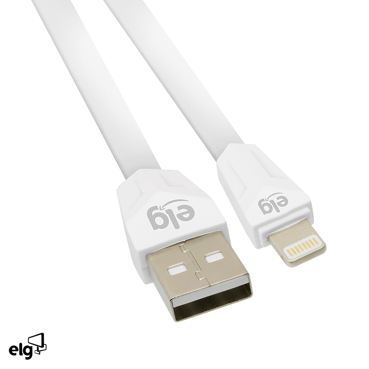 Cabo Usb Apple/Lightning Para Recarga/Sincronização Iphone/Ipad/Ipod Branco 1,25 Metros Elg
