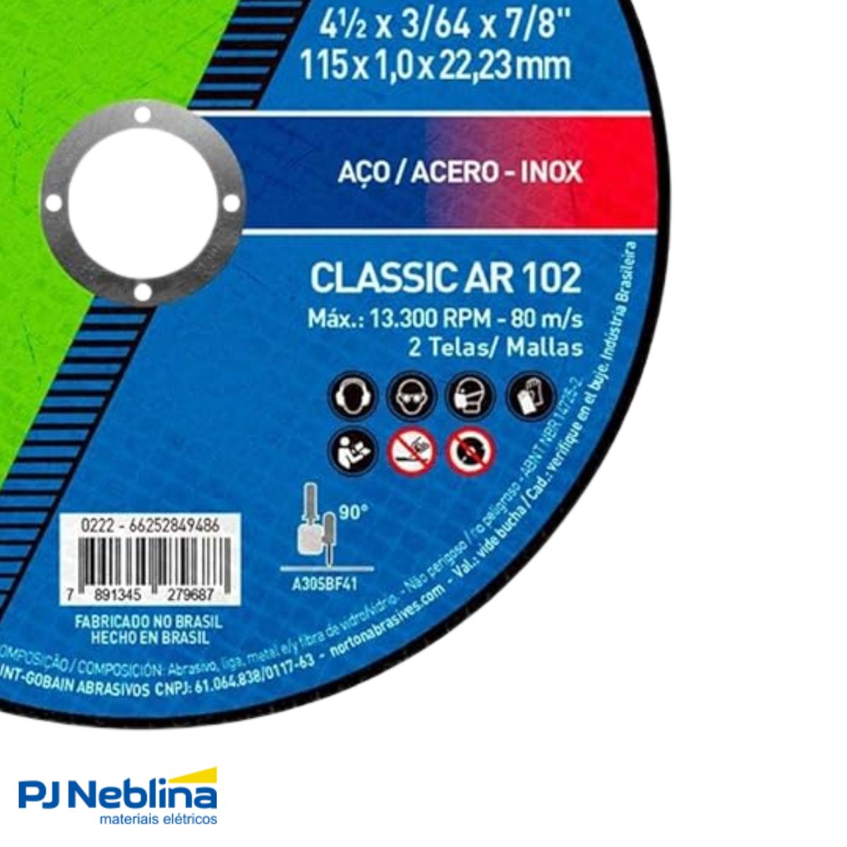 Disco Corte Abrasivo Classic 4.1/2X3/64 1Mm - Norton