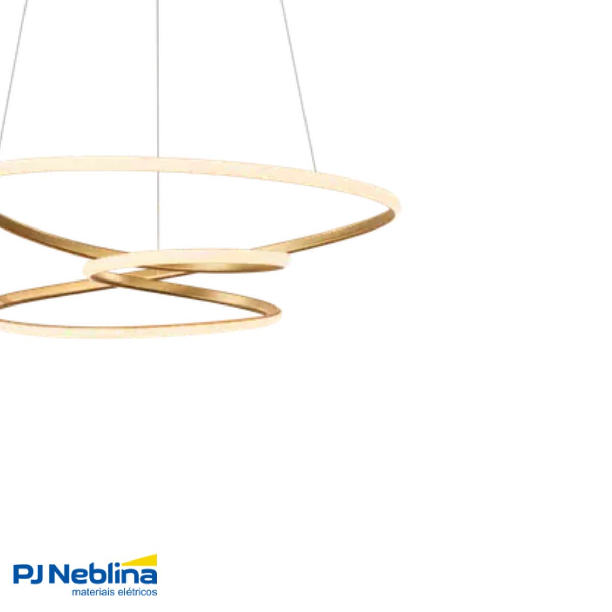 Luminária Pendente Led Horizon Snail Dourado 60W Bivolt 3000K Branco Quente 3200Lm - Hevvy