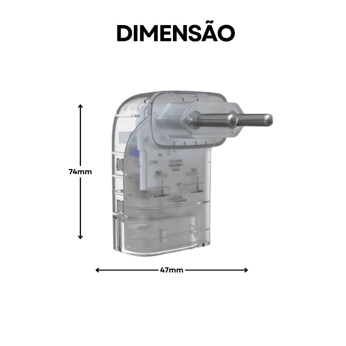Protetor Surto Dps Tomada Iclamper Pocket Fit 2P Bivolt 10A 6Ka Transp. Classe III - Clamper