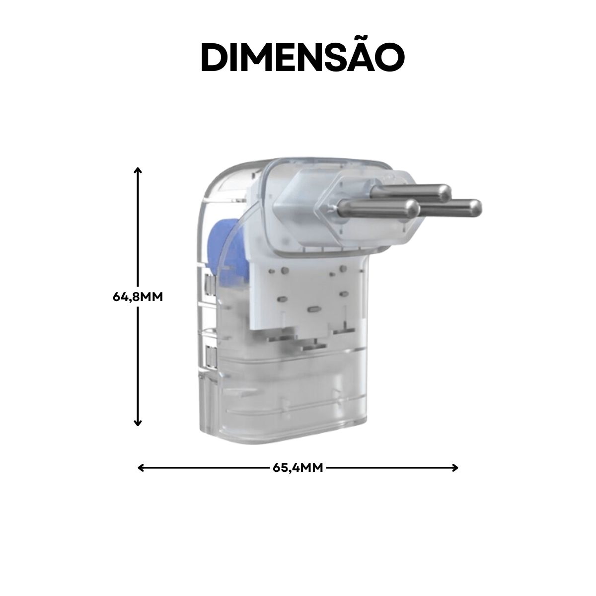 Protetor Surto Dps Tomada Iclamper Pocket Fit 2P+T Bivolt 10A 6Ka Transp Classe III - Clamper
