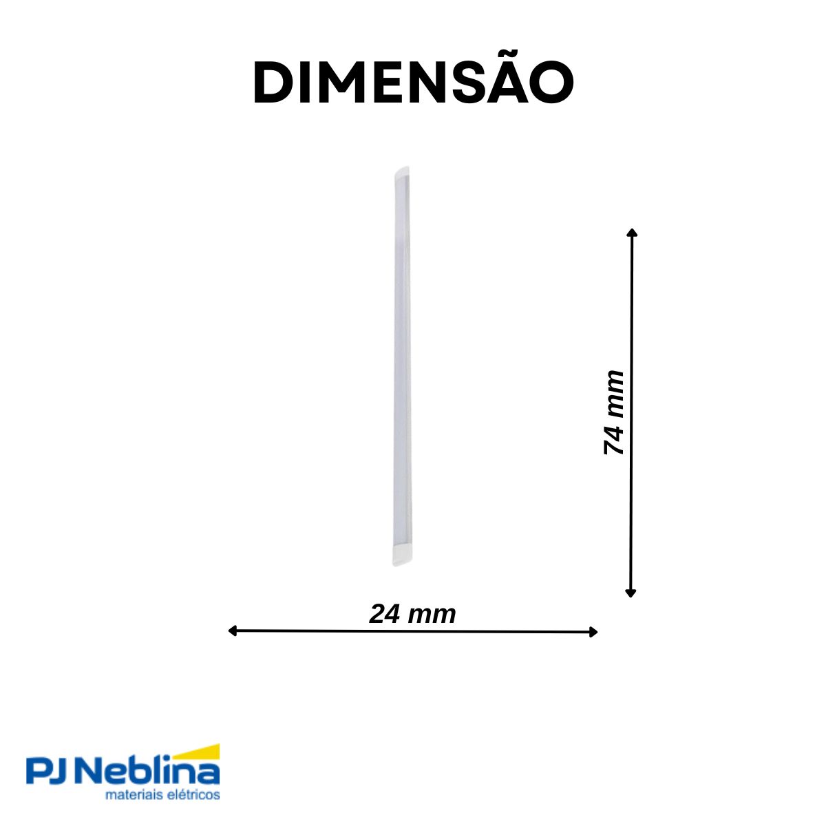 Luminária Perfil Led Sobrepor Retângulo Branco 72W Bivolt 6500K Branco Frio 4680Lm Dif Acrílico Leitoso - Ourolux