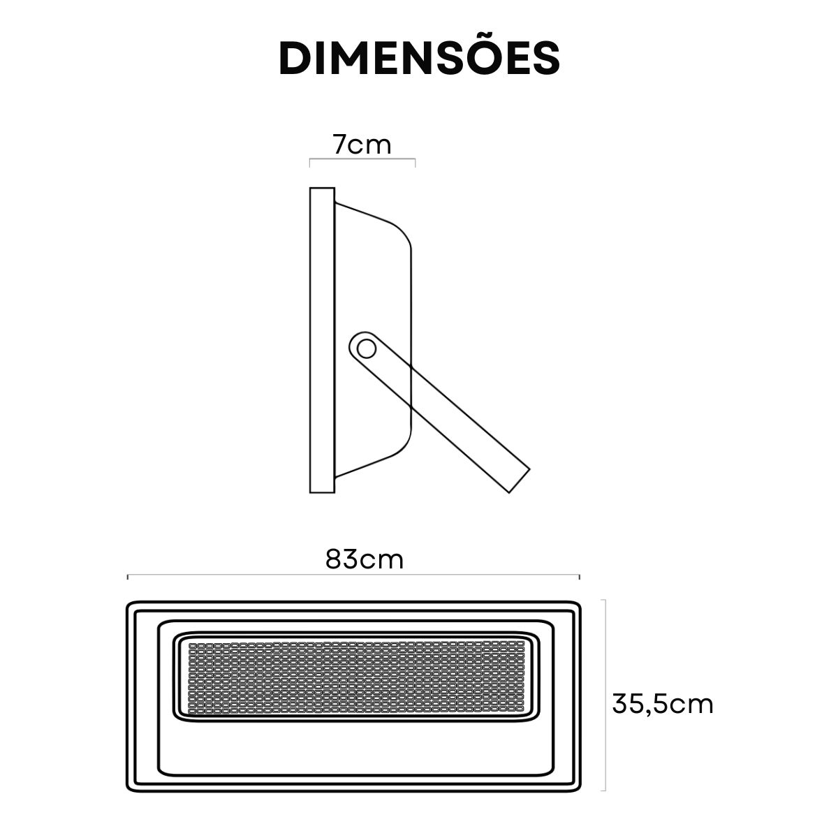 Refletor Led Preto 1000W Bivolt Branco Frio 79500Lm - Ourolux