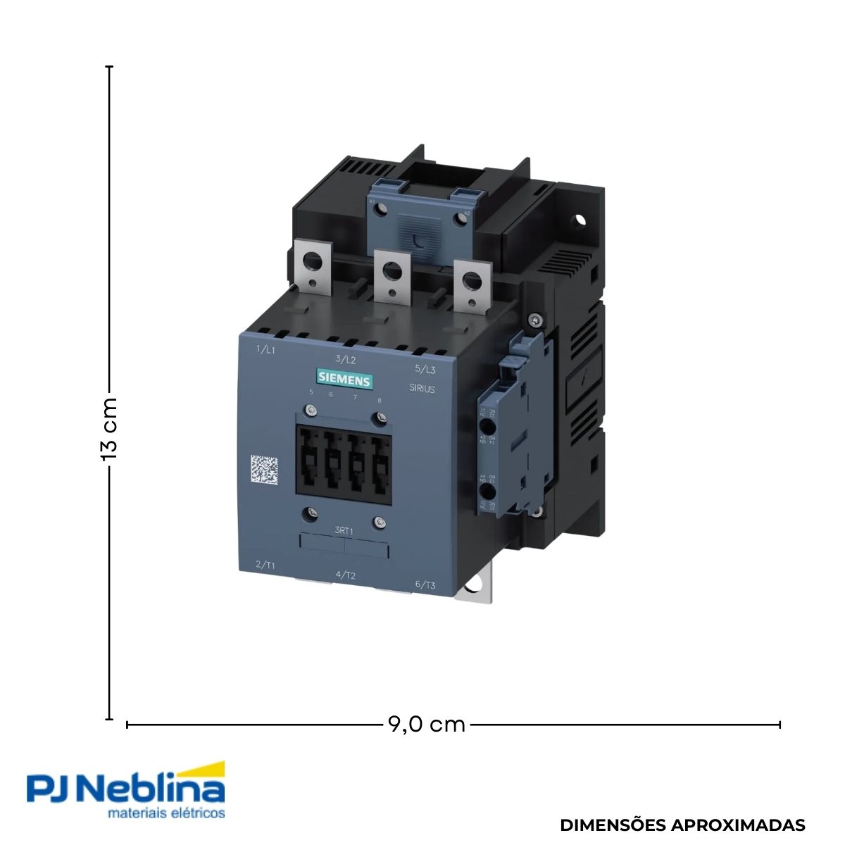 Contator Potencia Tripolar 97A 220-240Vca/Cc 2Na+2Nf 50/60Hz - Siemens