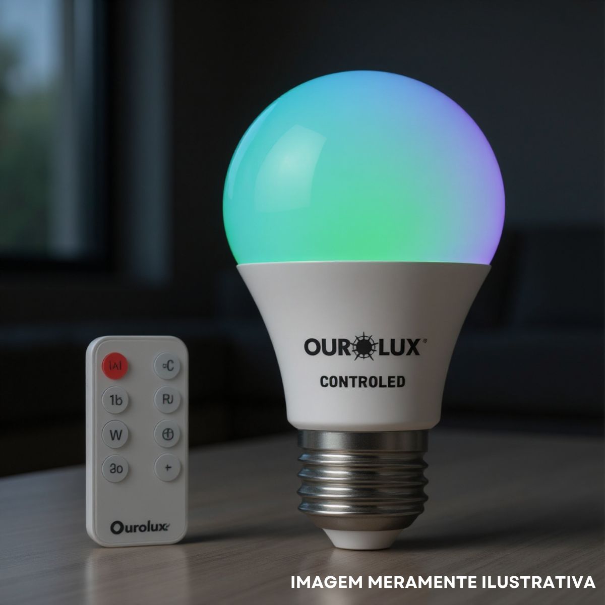 Lampada Led Bulbo A60 9w Bivolt E27 Rgb C/controle